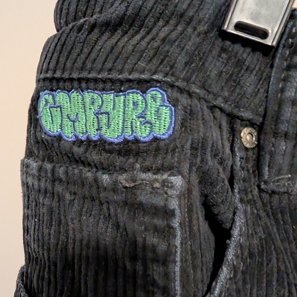 Empyre Loose Fit Black Corduroy Skate Pants - Y2K Baggy Style - Men's 9 - Picture 3 of 7